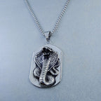 Antique Silver Design Stainless Steel Necklace Pendant Chain Bulk