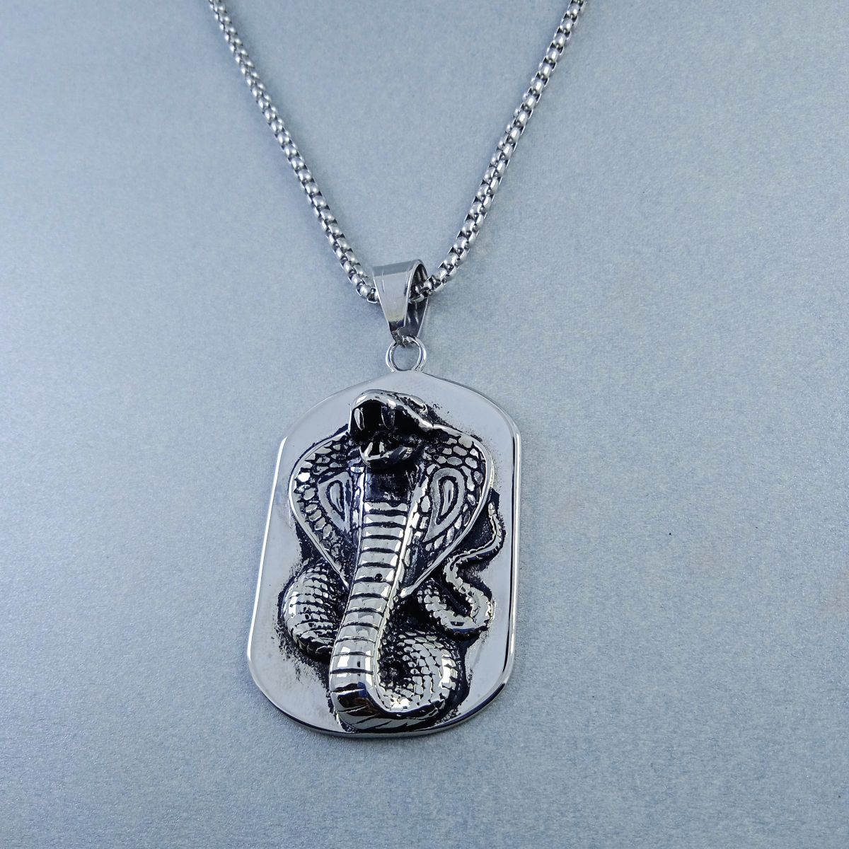 Antique Silver Design Stainless Steel Necklace Pendant Chain Bulk