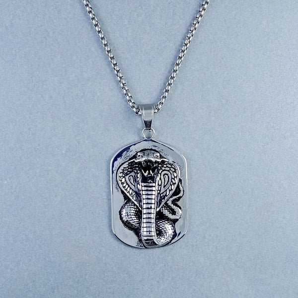 Antique Silver Design Stainless Steel Necklace Pendant Chain Bulk Secondary image