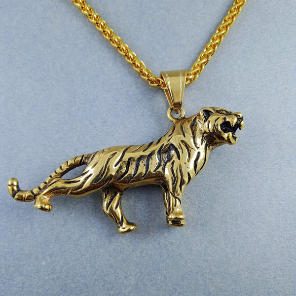 Antique Gold Design Stainless Steel Necklace Pendant Chain Bulk Secondary image