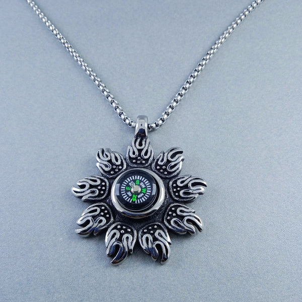 Antique Silver Design Stainless Steel Necklace Pendant Chain Bulk Main image