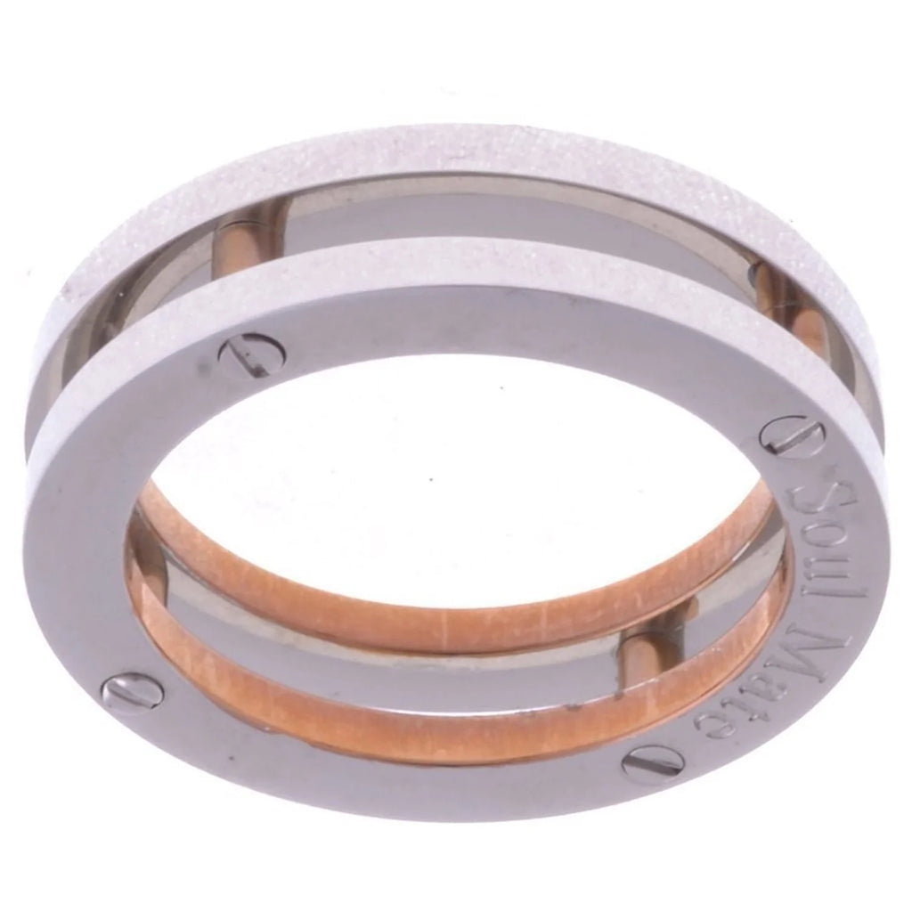 Stylish Soul Mate Tungsten Silver Wedding Band Ring Boys Bulk