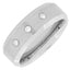 Stylish CZ In Tungsten Rhodium Wedding Band Ring Boys Bulk