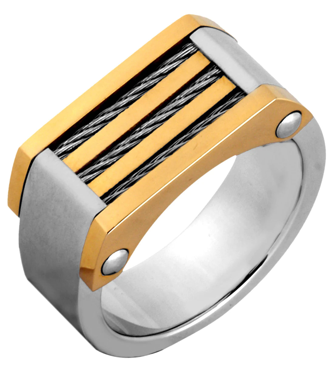Stylish Surgical Stainless Steel Gold Silver Wedding Ring Boys Bulk