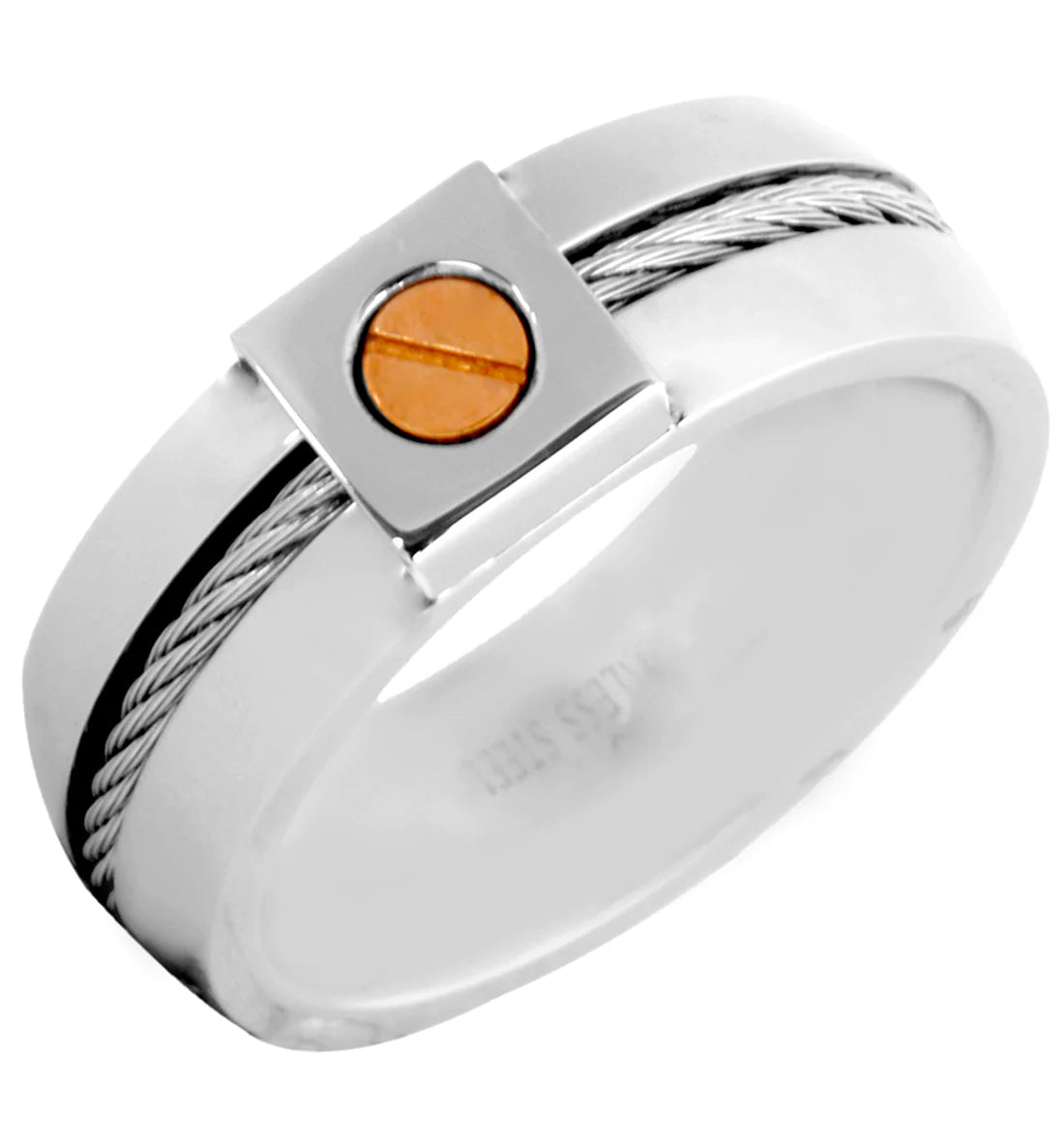 Surgical Stainless Steel Gold Silver Wedding Band Ring Boys Bulk