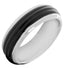 Stylish Surgical Stainless Steel Black Rhodium Wedding Engagement Band Ring Boys Men