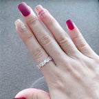 Stylish Baguette Cubic Zirconia Silver Band Ring For Women Gift Bulk