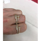 Gold Cubic Zirconia Adjustable Free Size Band Ring Women Gift Bulk