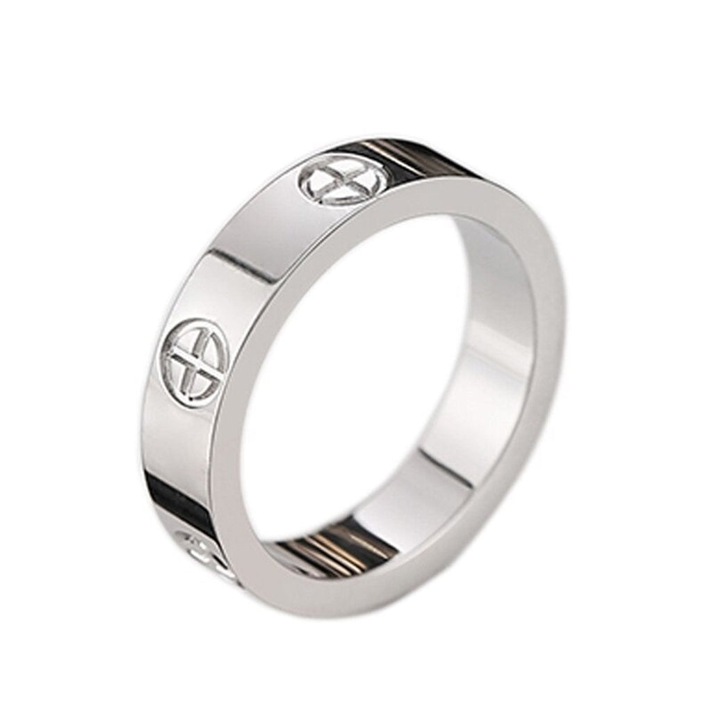 Silver Stainless Steel Band Ring Women Gift Bulk