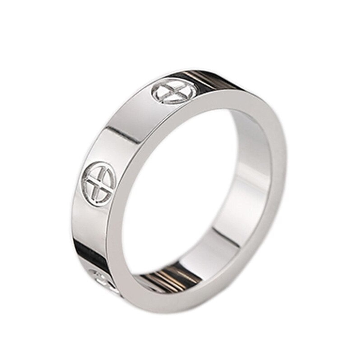 Silver Stainless Steel Band Ring Women Gift Bulk
