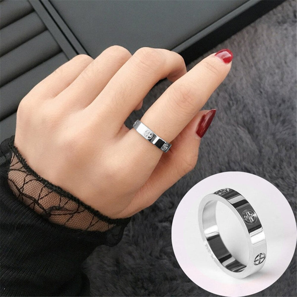 Silver Stainless Steel Band Ring Women Gift Bulk