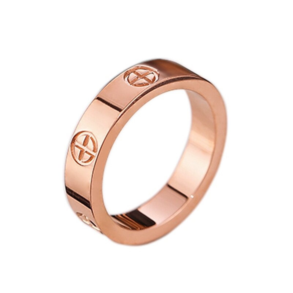 Rose Gold Stainless Steel Band Ring Women Gift Bulk