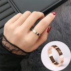 Rose Gold Stainless Steel Band Ring Women Gift Bulk