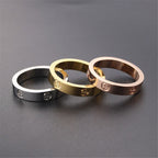 Rose Gold Stainless Steel Band Ring Women Gift Bulk