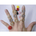 Evil Eye Silver Copper Band Ring Adjustable Free Size For Women Bulk