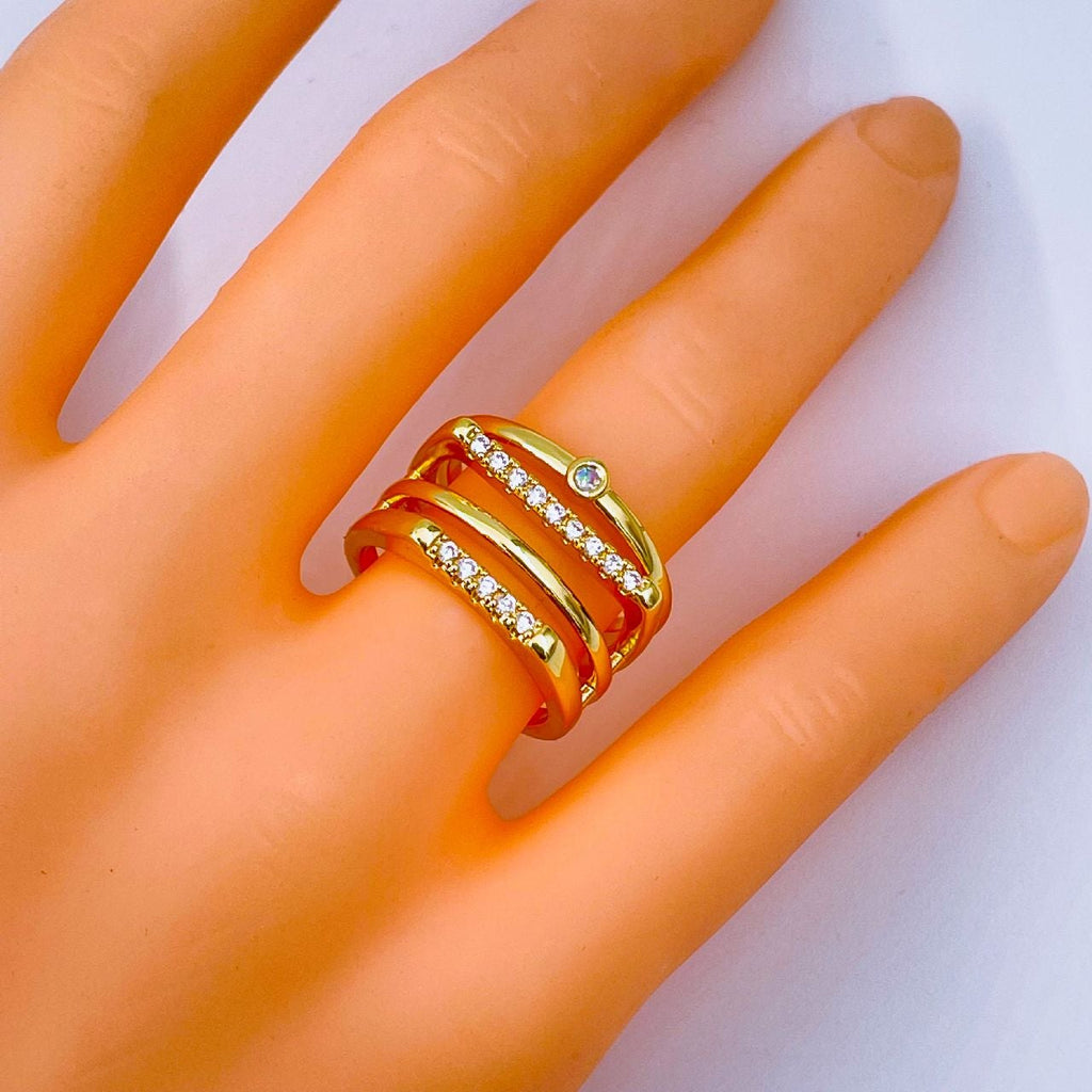 Hexagon Silver Copper Band Ring Adjustable Free Size For Women Bulk