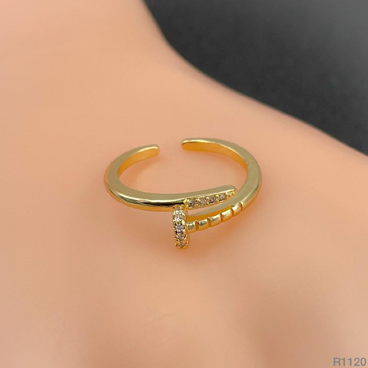 Silver Copper Band Ring Adjustable Free Size For Women Bulk Main image