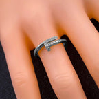 Silver Copper Band Ring Adjustable Free Size For Women Bulk