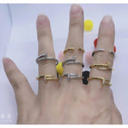 Silver Copper Band Ring Adjustable Free Size For Women Bulk