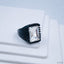Stylish Daily Party Biker Alloy Crystal White Rectangle Ring Men Bulk