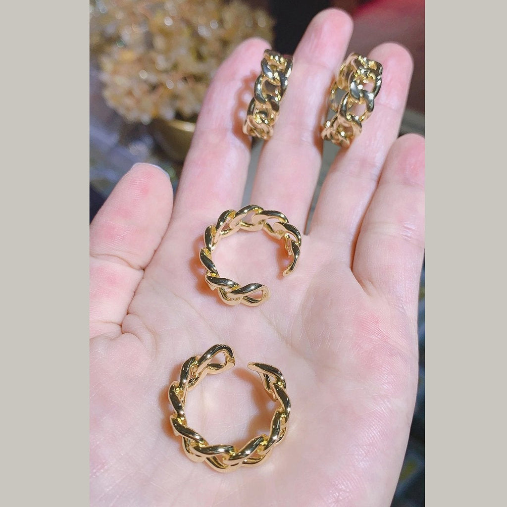 Curb Copper Gold Ring For Women Bulk