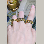 Curb Copper Gold Ring For Women Bulk