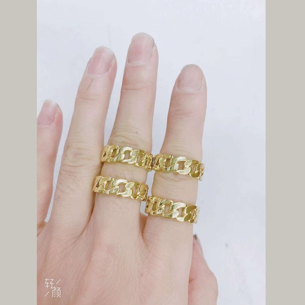 Curb Copper Gold Ring For Women Bulk