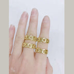Curb Copper Gold Ring For Women Bulk