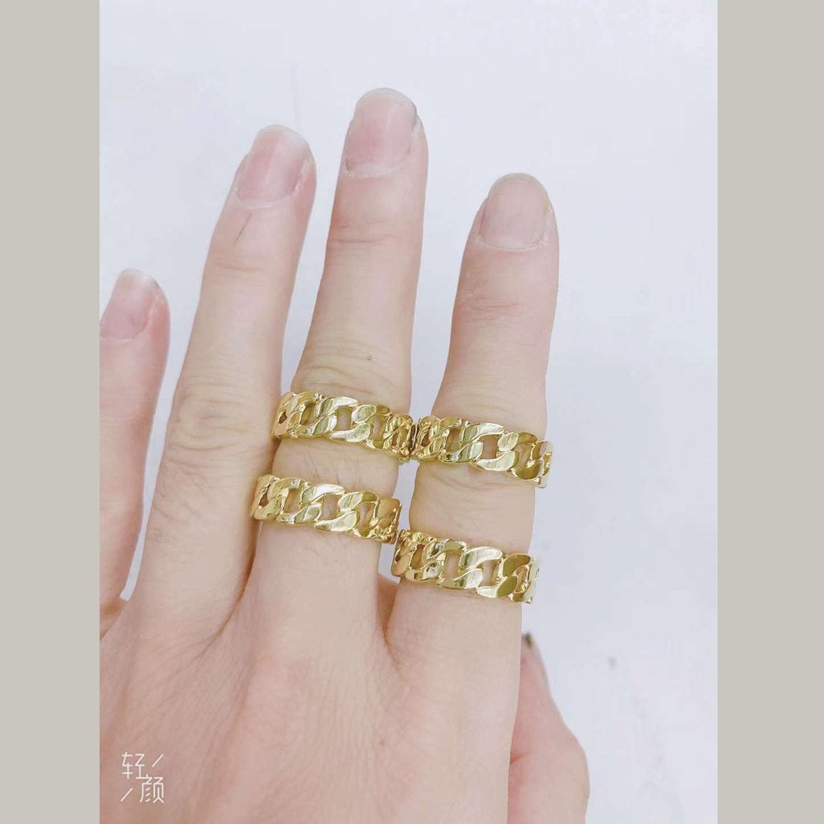 Curb Copper Gold Ring For Women Bulk