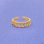 Curb American Diamond Copper Gold Ring For Women Bulk