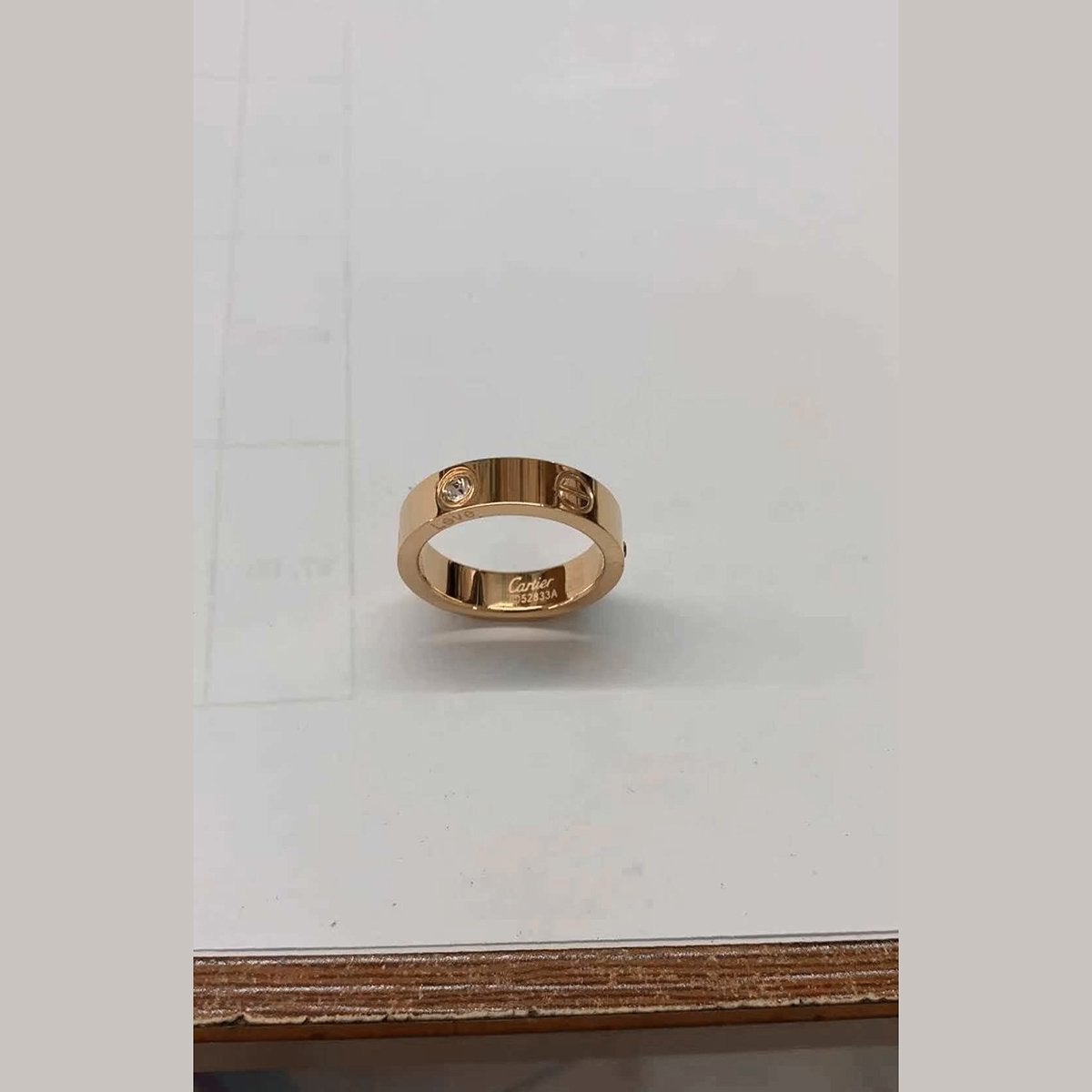 Screw Rose Gold Stainless Steel American Diamond Ring For Women Bulk