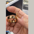 Screw Rose Gold Stainless Steel American Diamond Ring For Women Bulk