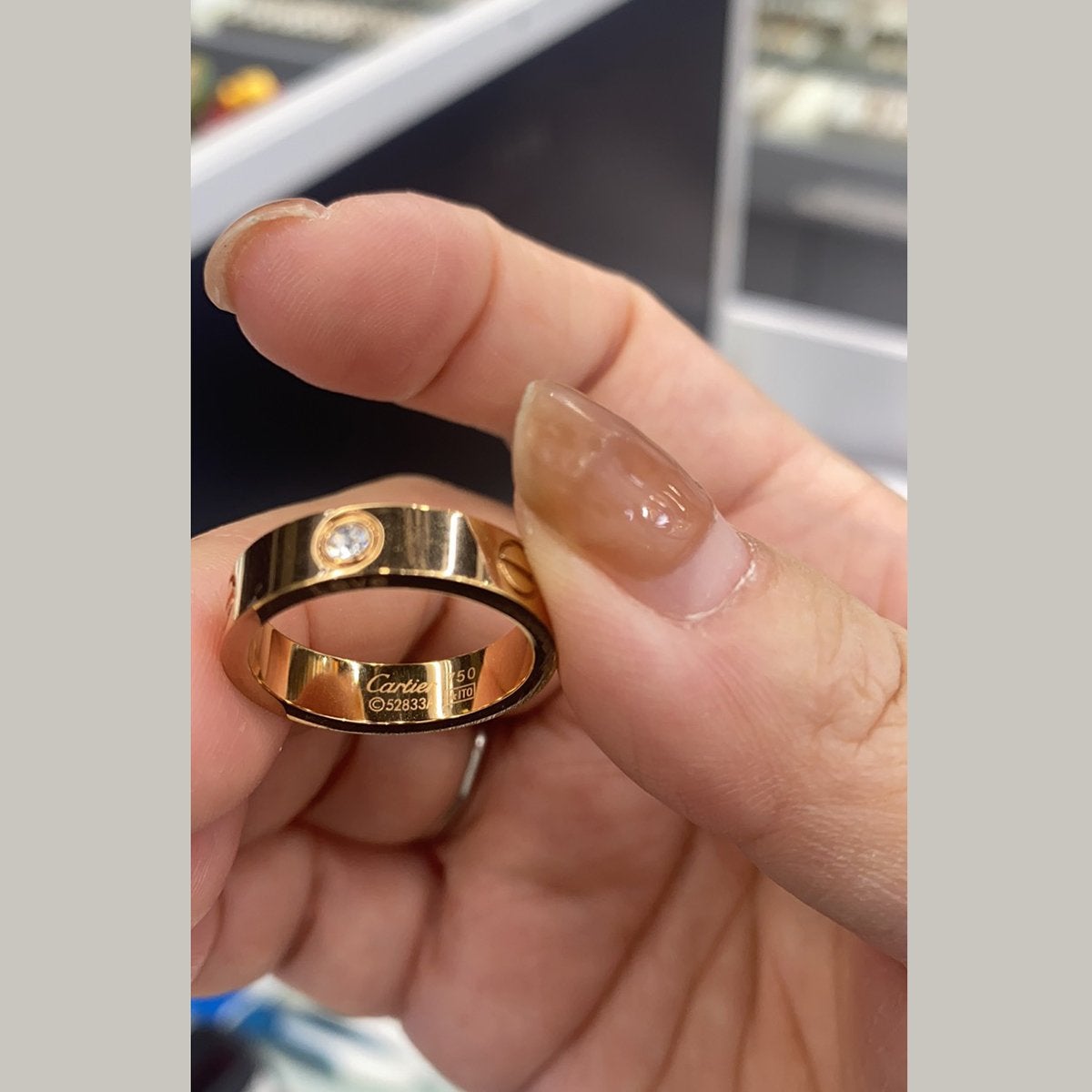 Screw Rose Gold Stainless Steel American Diamond Ring For Women Bulk