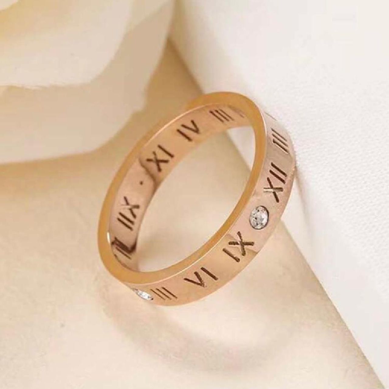 Roman Rose Gold Band Ring For Women Rose Gold Bulk