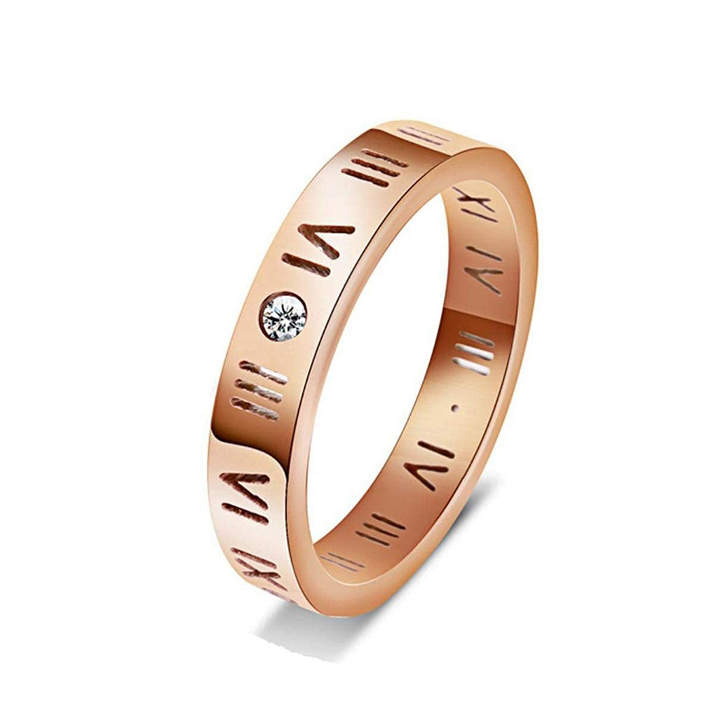 Roman Rose Gold Band Ring For Women Rose Gold Bulk