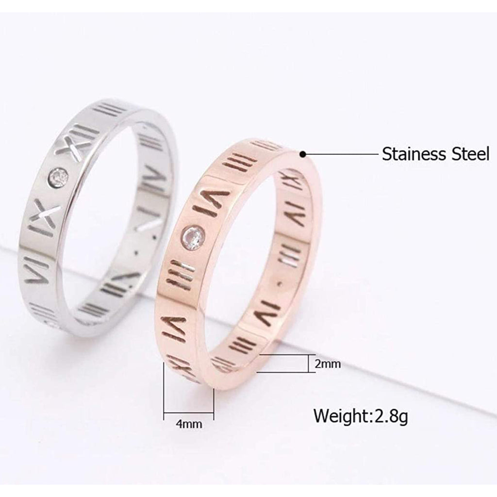 Roman Rose Gold Band Ring For Women Rose Gold Bulk
