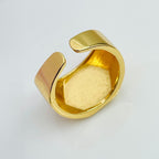 Copper Enamel Blue Gold Butterfly Free Size Adjustable Ring Women Bulk