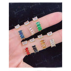 Gold CZ Crystal Brown Copper Free Size Adjustable Band Ring Bulk