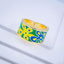 Yellow Blue Flower Enamel Gold Copper Shank Band Ring For Women Bulk