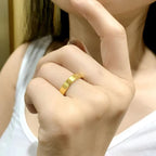 Luxury Screw Stainless Steel Gold Band Ring For Women Bulk