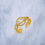 Smiley Face Copper Cubic Zirconia Gold Free Size Adjustable Ring Bulk