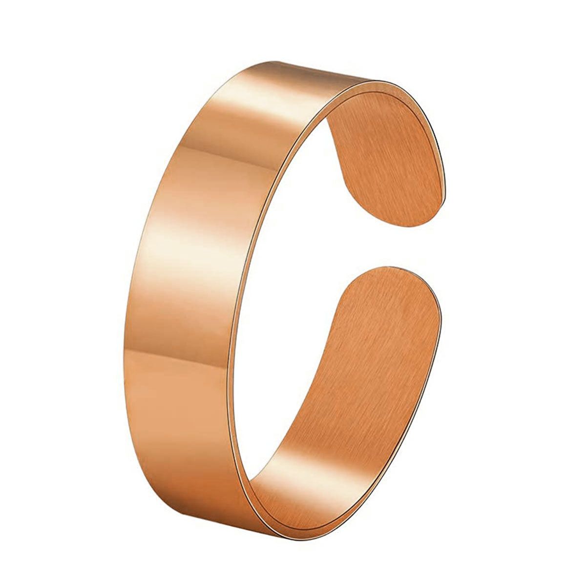Gold Customized Personalised Laser Engraved Letter Both Side Ring