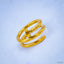 Stainless Steel Layered Nail 18Kgold Ring For Women Bulk