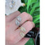 Copper Cubic Zirconia Crystal Gold Leaf Feather Adjustable Ring Bulk