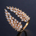 Grapevine Marquise Cubic Zirconia 18K Gold Copper Free Size Ring Bulk
