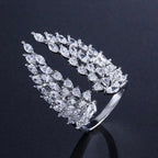 Grapevine Marquise Cubic Zirconia 18K Gold Copper Free Size Ring Bulk