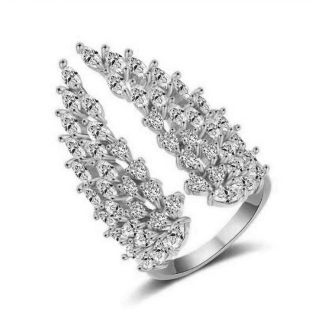 Grapevine Marquise Cubic Zirconia 18K Gold Copper Free Size Ring Bulk