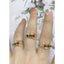 Emerald Cut CZ Rainbow Nail Multi Color Gold Free Size Ring Bulk