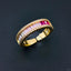 Graduating Shades Of Pink Zircon 18K Gold Copper Free Size Ring Bulk
