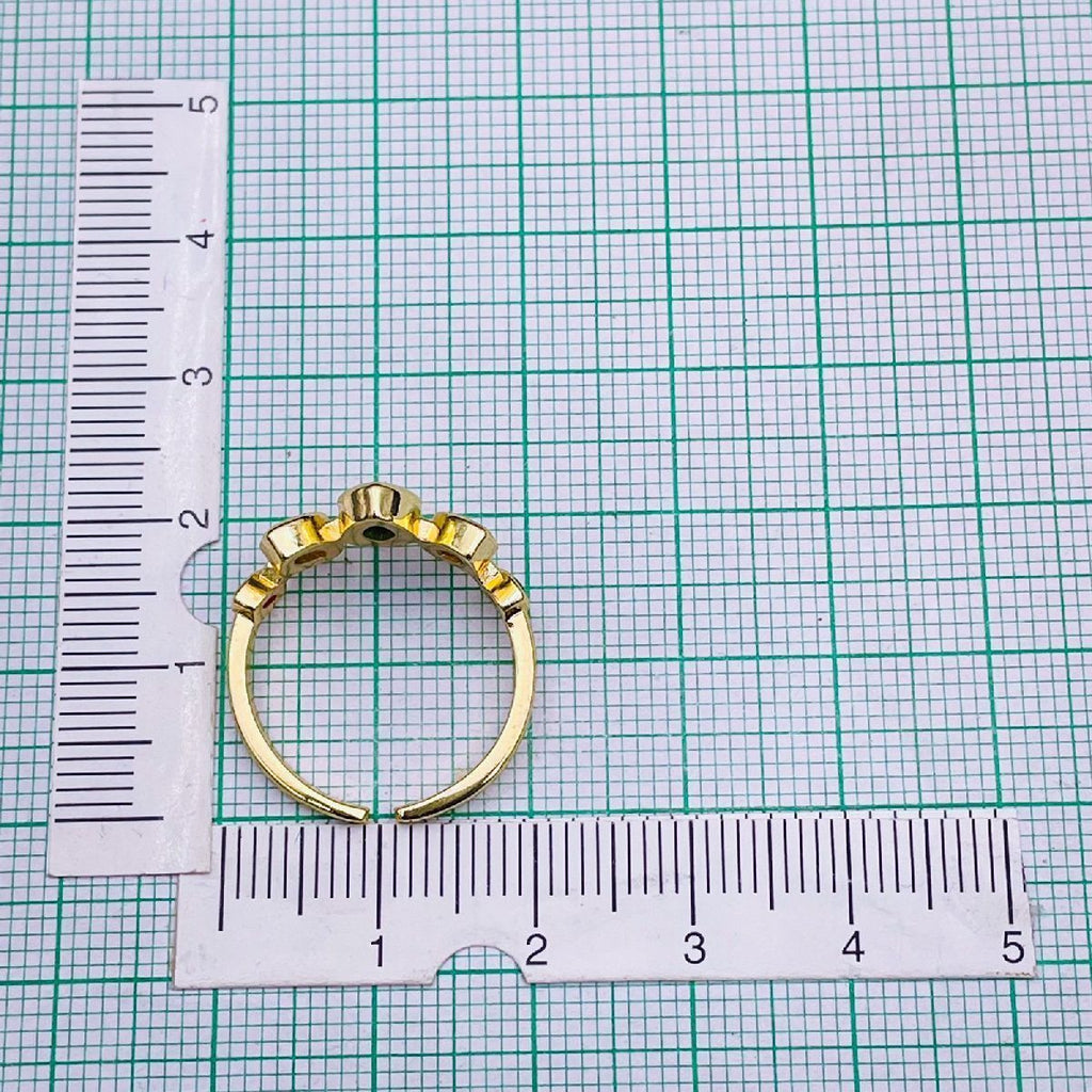 Multi Colour Oval Marquise 18K Gold Copper Free Size Ring Women Bulk